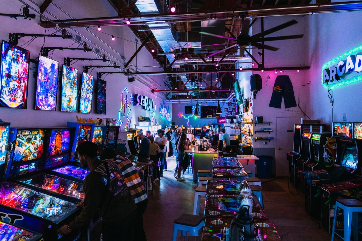 Wide view of the Super Rad floor